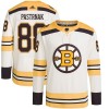 Boston Bruins 100th Anniversary David Pastrnak Adidas 2023-24 Cream Trikot Authentic - Herren